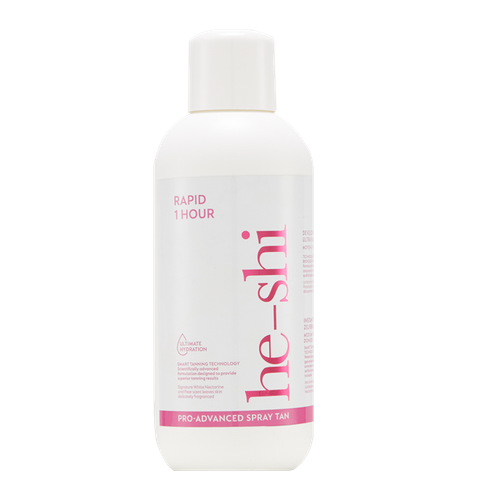 He-Shi Rapid Spray Tan Solution – 10% Natural DHA for a Dark, Flawless Glow