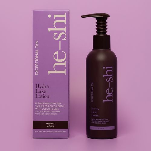 He-Shi Hydra Luxe Lotion | Medium Self-Tan | Easy Application & Pump Action