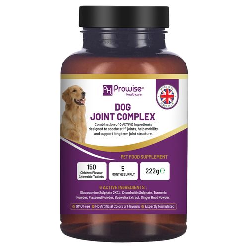 Dog Joint Support | 150 Chicken Chewable Tablets | 5-Month Supply | UK-Made by Prowise