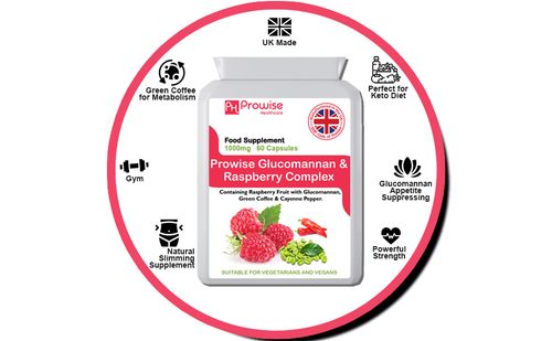 Prowise Glucomannan & Raspberry Complex – 60 Capsules | Natural Weight Management Support