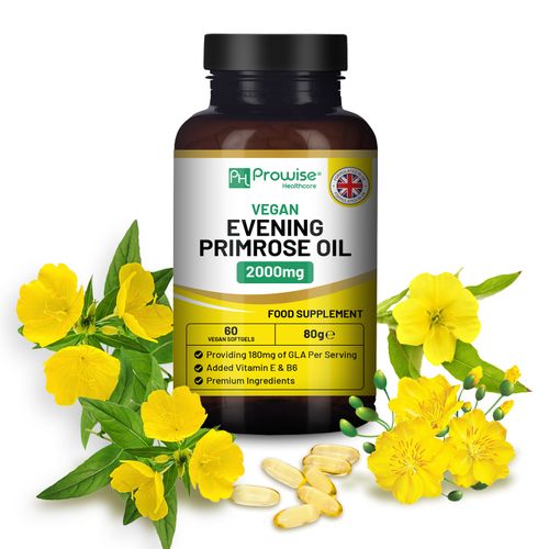 Prowise Vegan Evening Primrose Oil – 100% Plant-Based GLA for Hormonal Balance & Skin Health