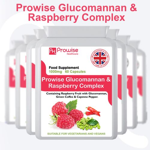 Prowise Glucomannan & Raspberry Complex – 60 Capsules | Natural Weight Management Support