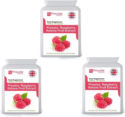 Raspberry Fruit Extract 1200mg – 180 Capsules | Triple Pack | UK-Made to GMP Standards