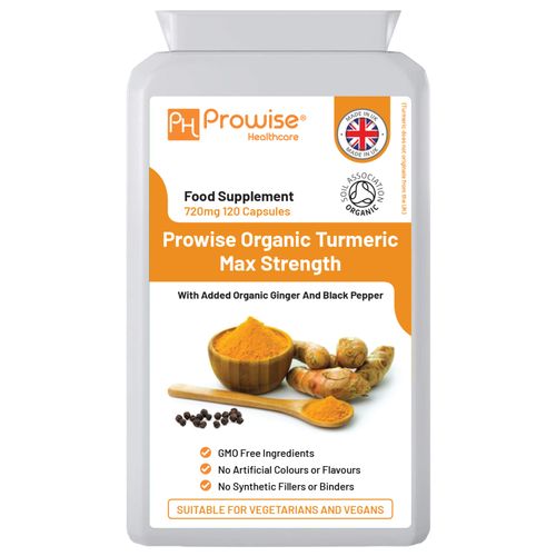 Organic Turmeric Curcumin 670mg | Black Pepper & Ginger | Soil Association Certified | 120 Capsules