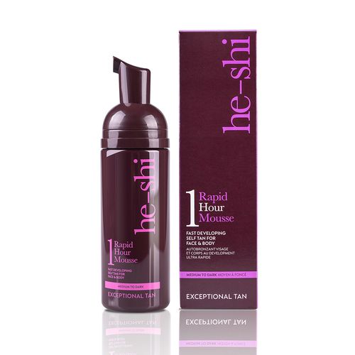 He-Shi Rapid 1 Hour Mousse Tan | Fast-Acting, Long-Lasting Glow