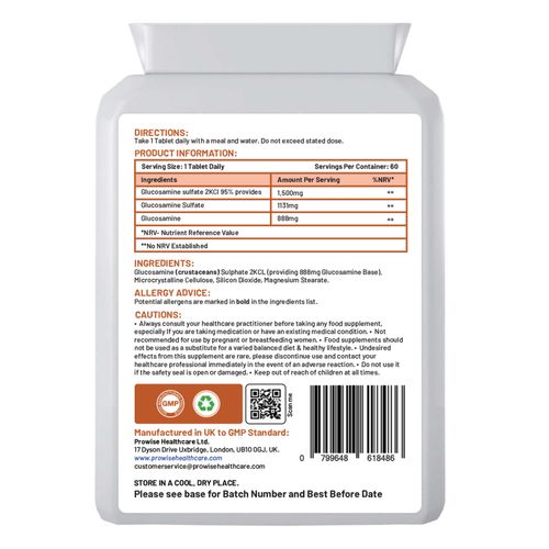Prowise Glucosamine Sulphate 1500mg – High-Strength Joint Support Formula