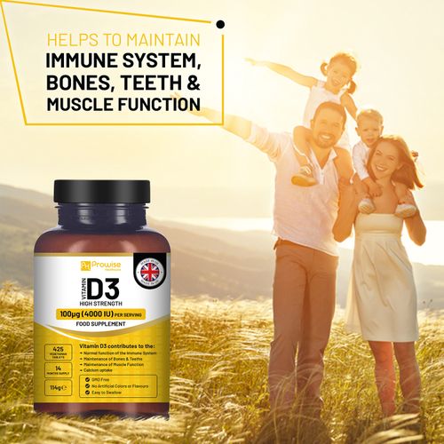 Prowise Vitamin D3 Vegetarian Tablets | Immune Support, Bone & Muscle Health