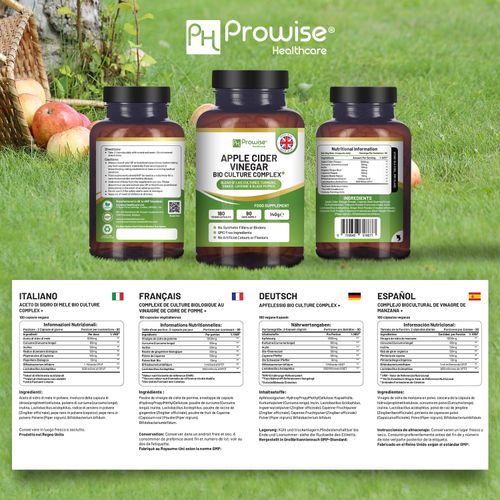 Apple Cider Vinegar Bio Culture Complex – High-Strength 1300mg | 3-Month Supply