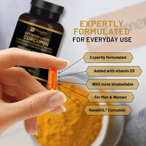 Prowise Optisorb Liquid Curcumin 185x with Vitamin D3 | 60 Liqcaps