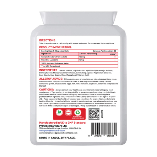 Prowise Lycopene Capsules | Powerful Antioxidant for Heart, Prostate & Skin Health