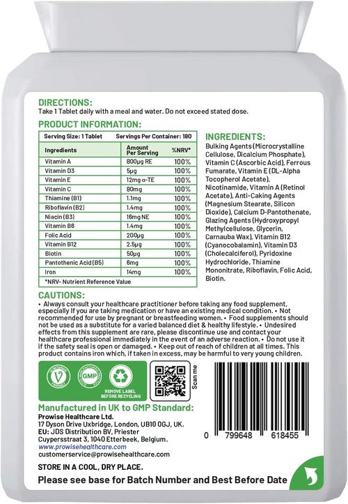 Prowise Multivits & Iron+ Tablets | Daily Health & Energy Support