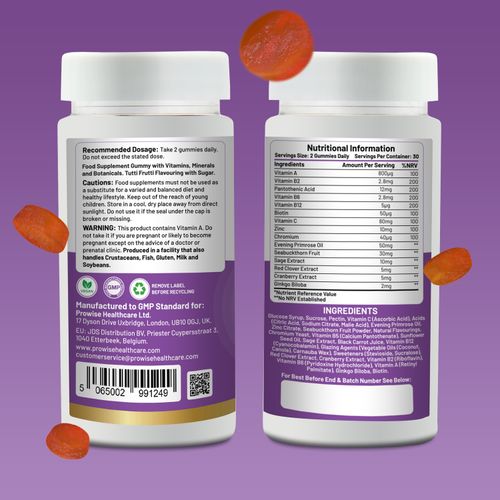 Prowise Menopure Hormonal Support Gummies | 60 Vegan Gummies | Natural Menopause & Perimenopause Support