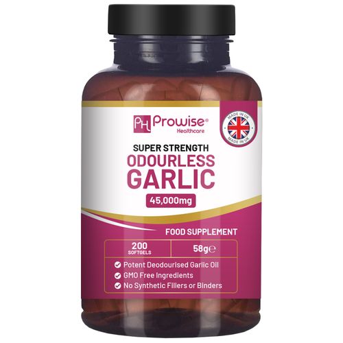 Prowise Super Strength Odourless Garlic | 45,000MG per Serving | 200 Softgels