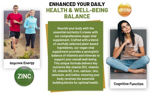 Prowise Vegan Vital Multivitamin & Mineral Complex – 120 Capsules - 2 Month Supply