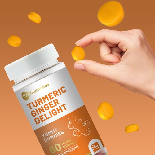 Turmeric Ginger Delight Gummies – 60 Vegan Gummies | Powerful Antioxidant Support