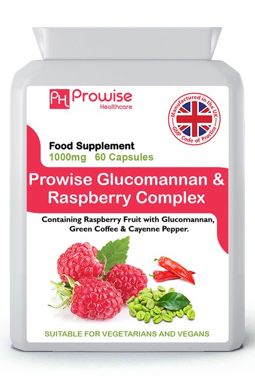 Prowise Glucomannan & Raspberry Complex – 60 Capsules | Natural Weight Management Support