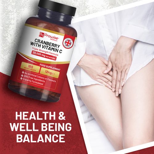 High-Strength Cranberry Tablets – 30,000mg with 240mg Vitamin C | Urinary Tract & Immune Support