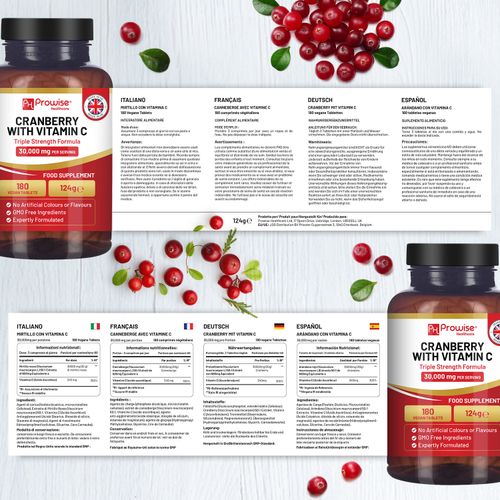 High-Strength Cranberry Tablets – 30,000mg with 240mg Vitamin C | Urinary Tract & Immune Support