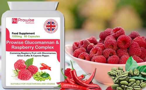 Prowise Glucomannan & Raspberry Complex – 60 Capsules | Natural Weight Management Support