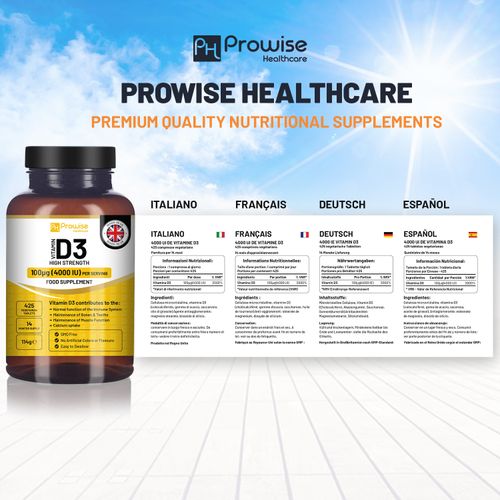 Prowise Vitamin D3 Vegetarian Tablets | Immune Support, Bone & Muscle Health