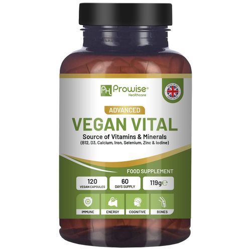 Prowise Vegan Vital Multivitamin & Mineral Complex – 120 Capsules - 2 Month Supply