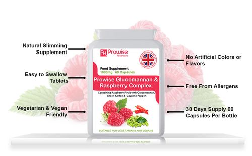Prowise Glucomannan & Raspberry Complex – 60 Capsules | Natural Weight Management Support