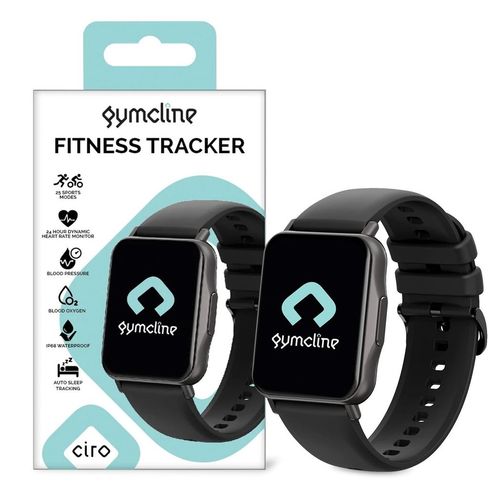 Gymcline Ciro Fitness Tracker w/ 25 Sports Modes & IP68 Water Protection, Black