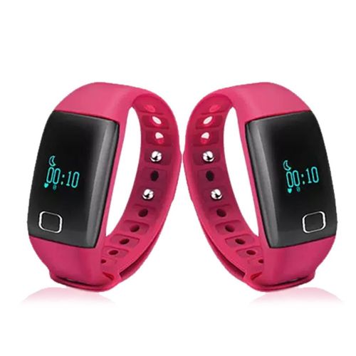 BaS-TeK T1 Waterproof Fitness Tracker with HRM – Pink