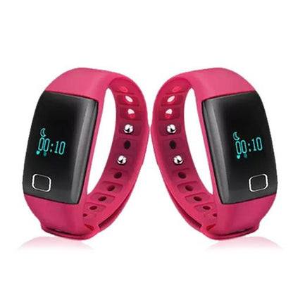BaS-TeK T1 Waterproof Fitness Tracker with HRM – Pink