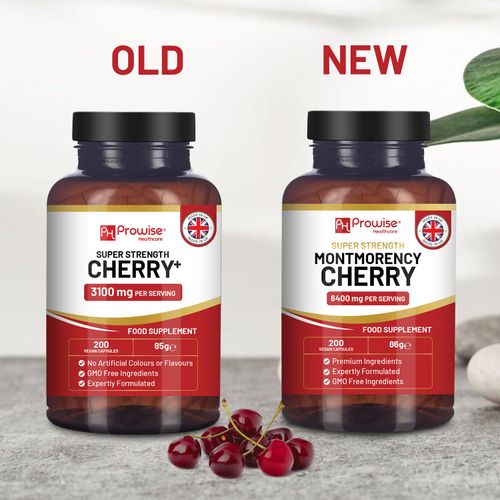 Prowise Super Strength Montmorency Cherry | 6400mg per Serving | 200 Vegan Capsules