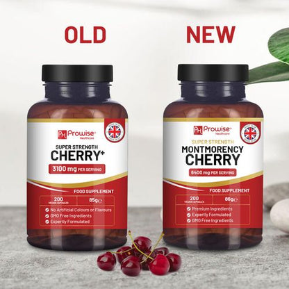 Prowise Super Strength Montmorency Cherry | 6400mg per Serving | 200 Vegan Capsules