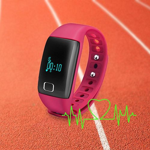 BaS-TeK T1 Waterproof Fitness Tracker with HRM – Pink