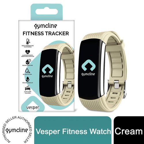 Gymcline Vesper Fitness Tracker with Body Temperature Monitoring, Cream