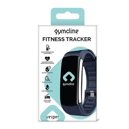 Gymcline Vesper Fitness Tracker with Body Temperature Monitoring, Navy